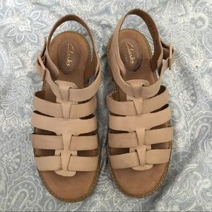 Nude casual clarks sandals